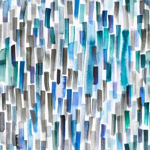 Kissen Colorful Brushstrokes Aqua