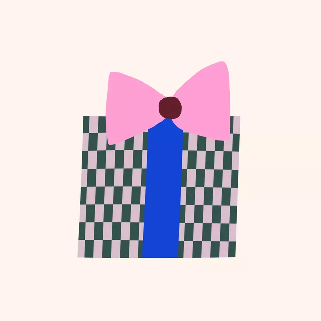 Kissen Geschenk mit Schleife