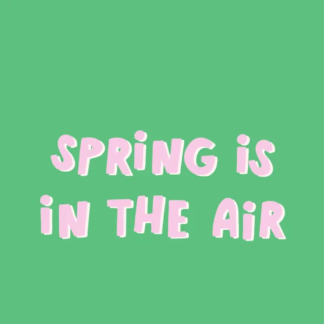 Kissen Spring is in The Air Grün