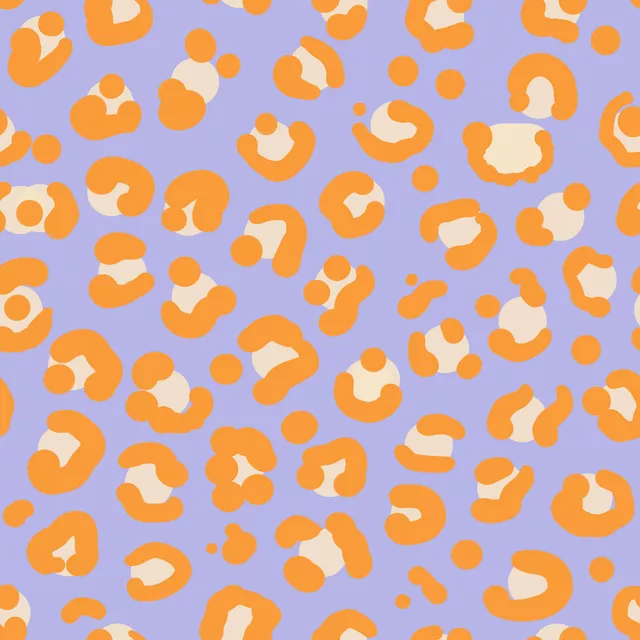 Sitzkissen Leopardenmuster lila gelb