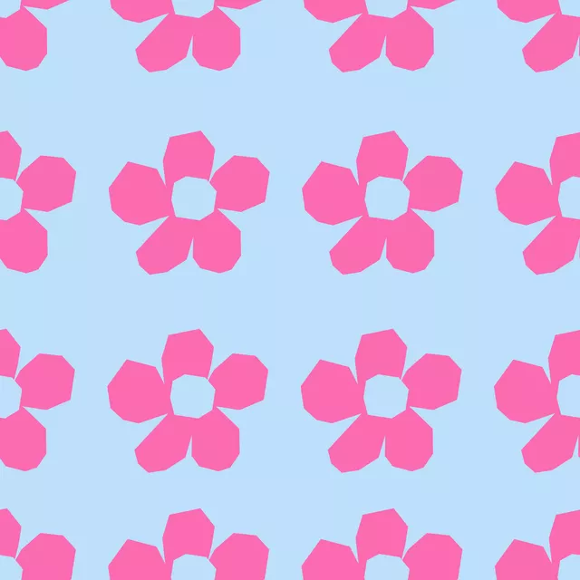 Kissen Cutout Blumen blau