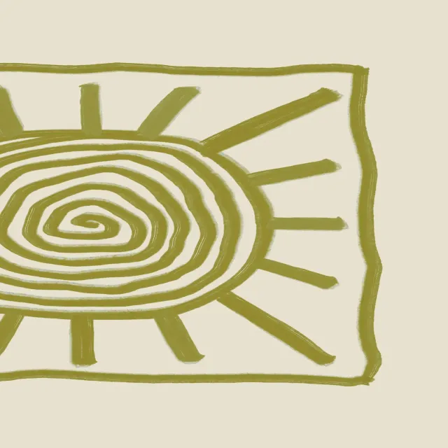 Kissen Abstract Swirl Sun
