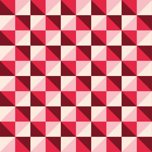 Bankauflage Love Diamond Pattern rot