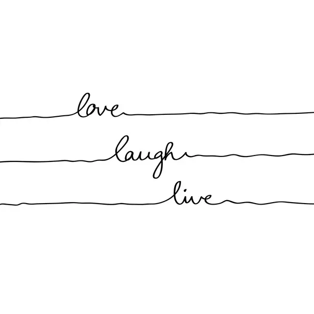 Tischdecke Love Laugh Live