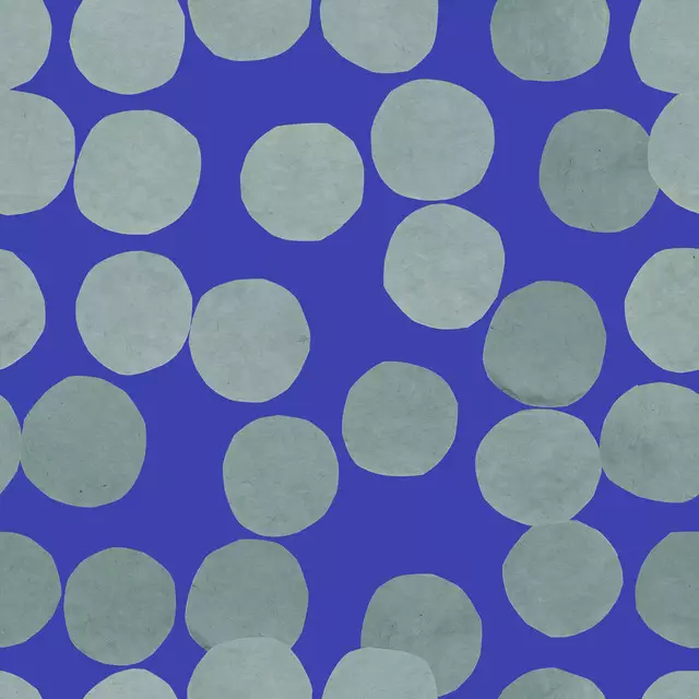 Tischläufer Dots Collage blue