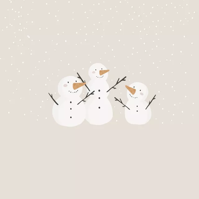 Kissen Familie Schneemann