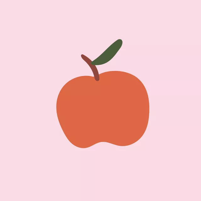 Kissen Apple Red Pink