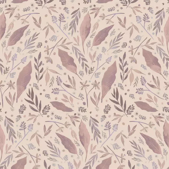 Raffrollo Terracotta Wildblumen Blätter