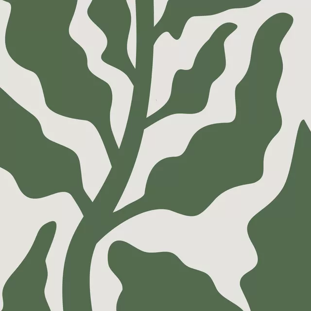 Kissen Abstraktes Blatt -  grün