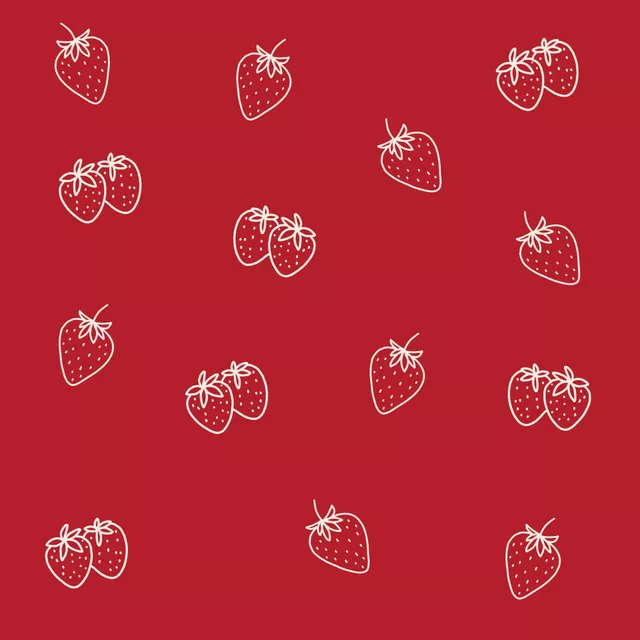 Bankauflage Erdbeer Muster Rot