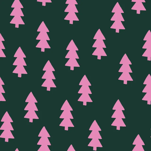 Bettwäsche Mistletoe Tanne Grün Pink