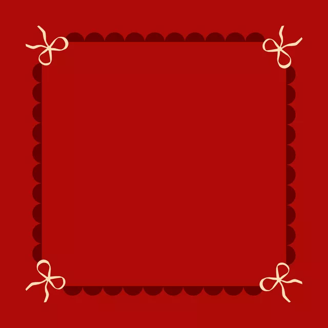 Kissen Vier Schleifen rot