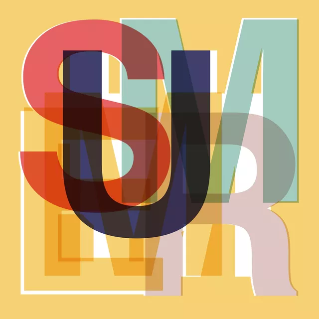 Kissen SUMMER Typografie Trendfarbe