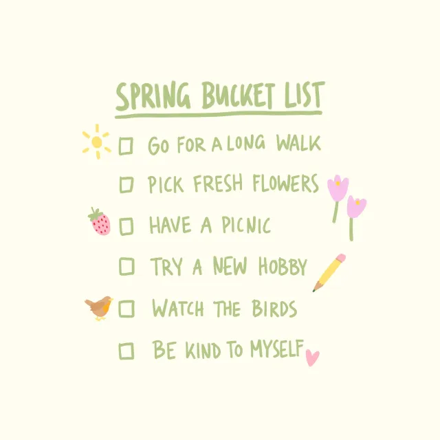 Kissen Spring Bucket List Typo