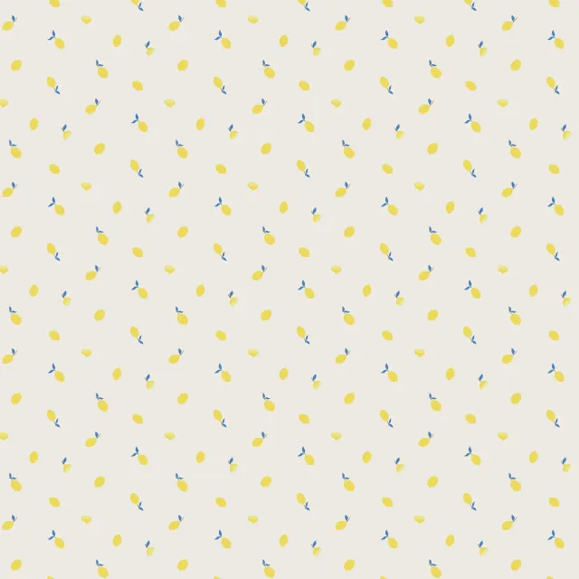 Tischset Kleine Frische Zitronen Weiss