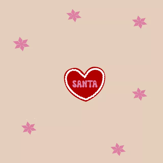 Tischläufer Lebkuchenherz Rot Santa