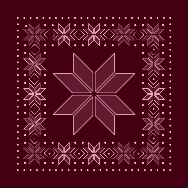 Servietten Norweger Stern berry red