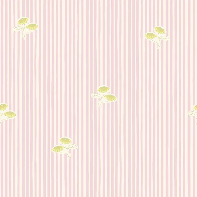 Dekovorhang cottage stripes and flowers