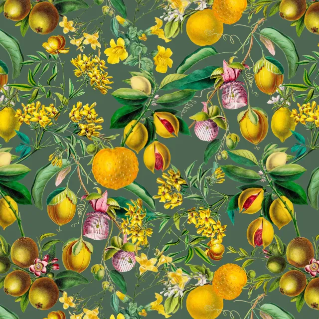 Kissen Tropischer Gartenzauber grün