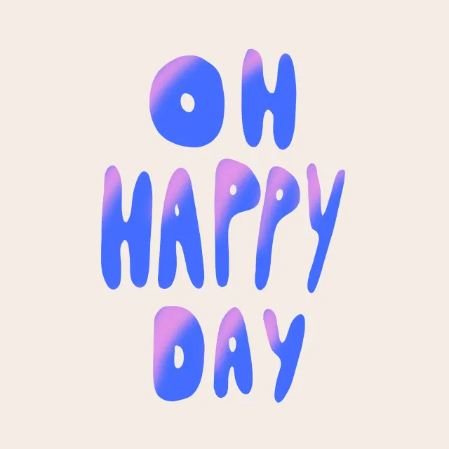 Kissen Oh Happy Day Gradient