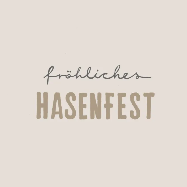 Kissen Fröhliches Hasenfest Beige