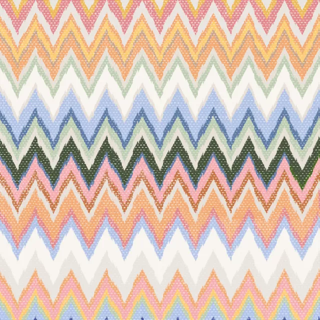 Kissen Chevron Ikat Multicolor