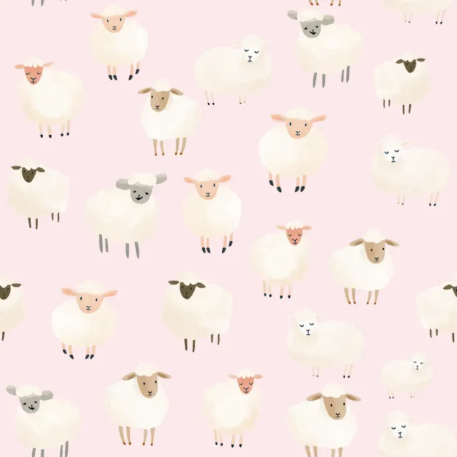 Tischläufer Rosa Frühlingsschafe