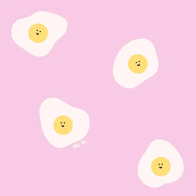 Kissen AOP Spiegelei "sunny side up"