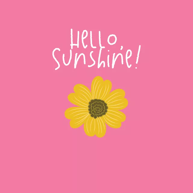 Kissen Hello Sunflower Pink