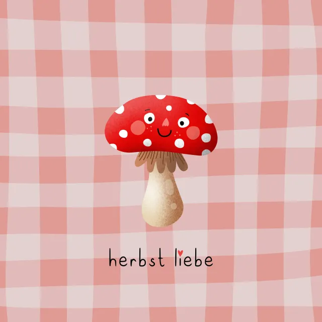 Kissen Herbstliebe Pilz