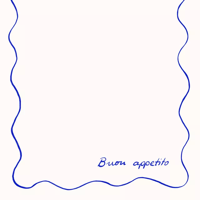 Geschirrtuch Buon Appetito Welle Blau