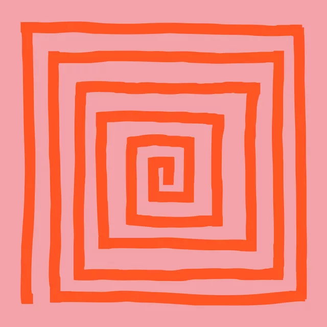 Kissen Labyrinth Rosa