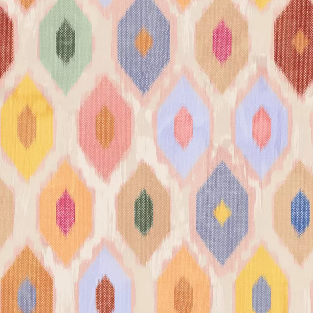 Kissen Rhombus Ikat Colorful