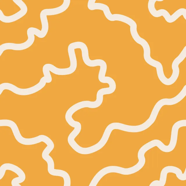 Kissen Abstract Wavy Lines yellow