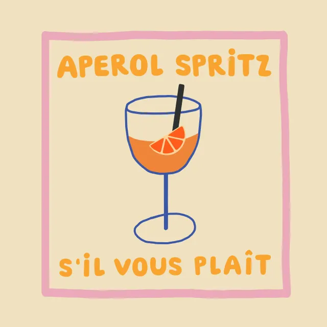 Kissen Aperol Spritz S`il vous plaît