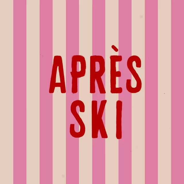 Tischset Apres Ski Rot Pinke Streifen