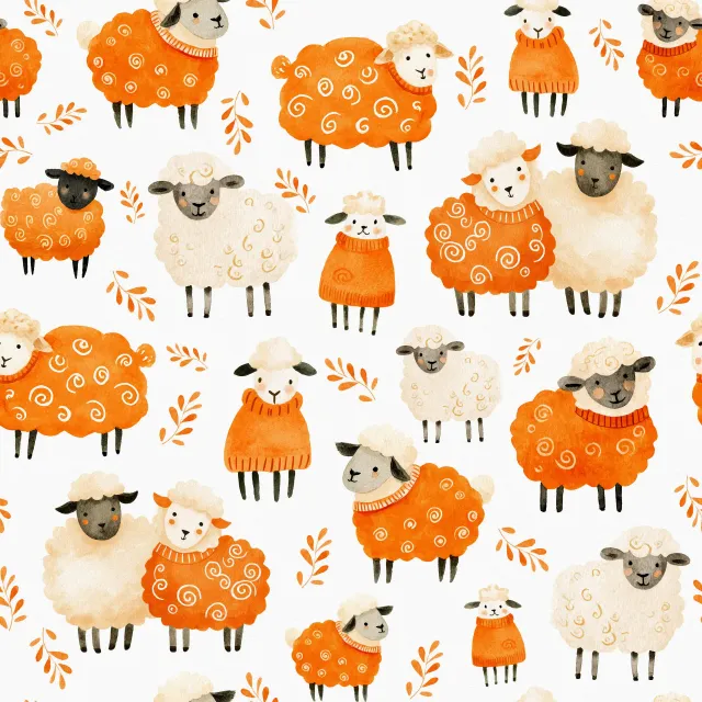 Bankauflage Schafherde im Winterspaß