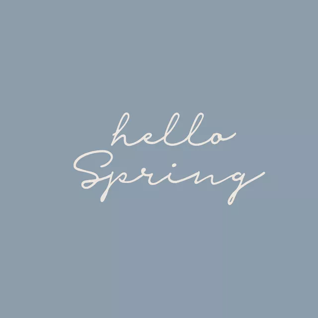 Kissen Hello Spring blau