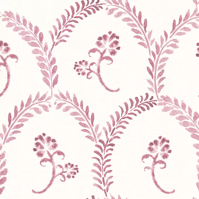 Kissen Scallop Floral Aquarell Rose