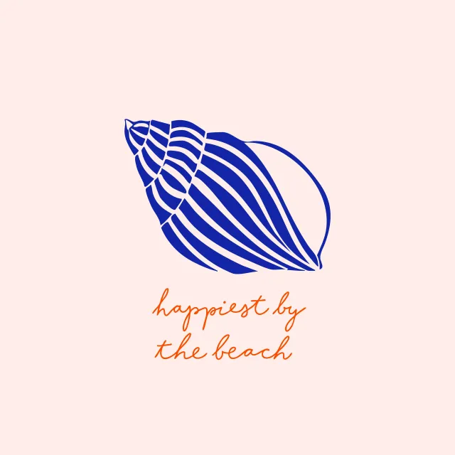 Geschirrtücher Coastal summer Muschel typo