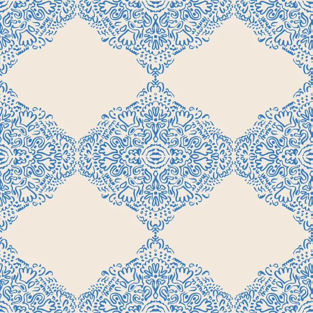 Dekovorhang Ornament blue