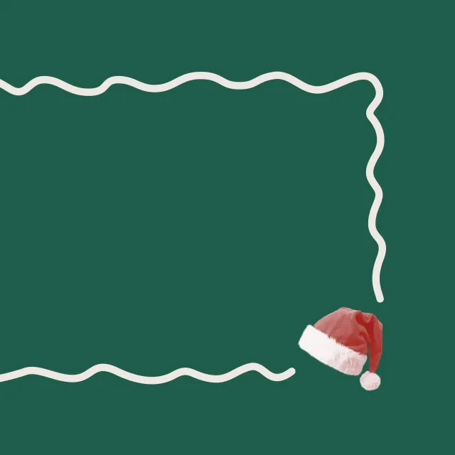 Tischset Weihnachtsmütze Grün