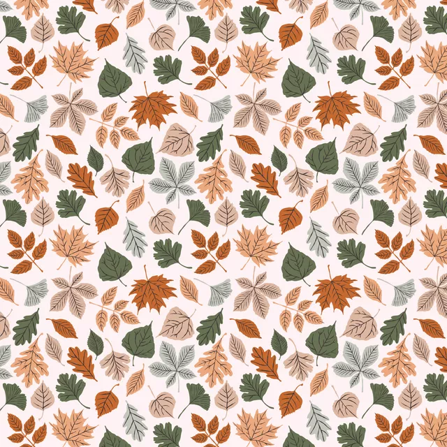 Kissen Herbstblätter Grün Orange