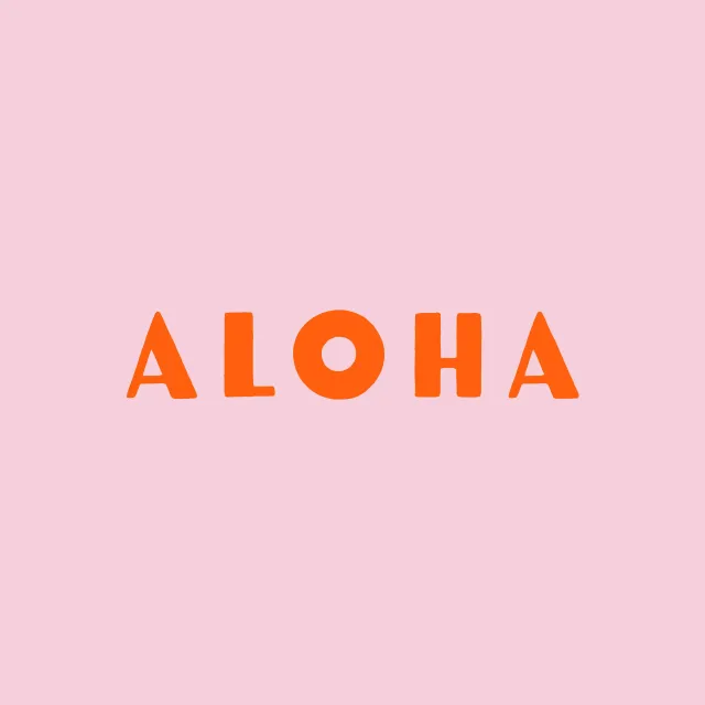 Kissen Aloha Typo