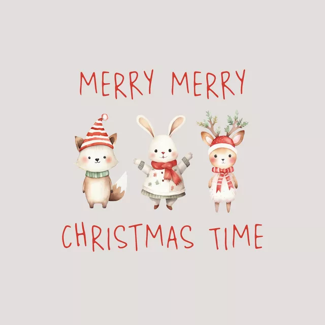 Servietten Holly Jolly Friends beige