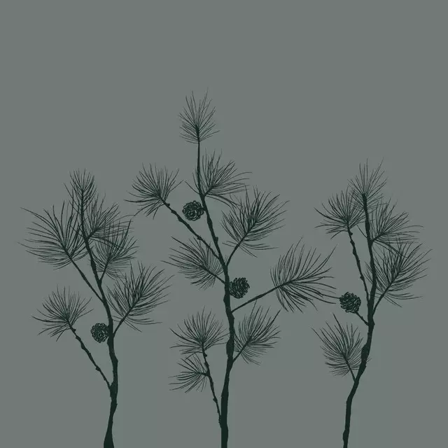 Servietten Mørkegrøn Lærkegren