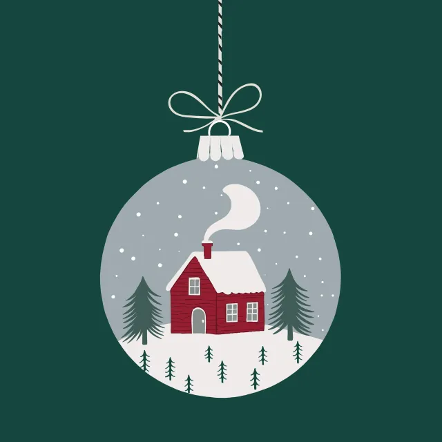 Servietten Weihnachtskugel grün