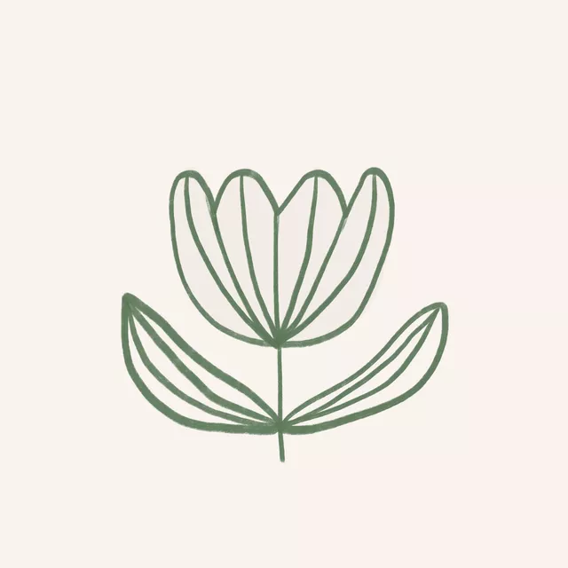 Kissen Streifen Blume grün