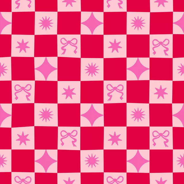 Servietten Christmas Chess Pattern red