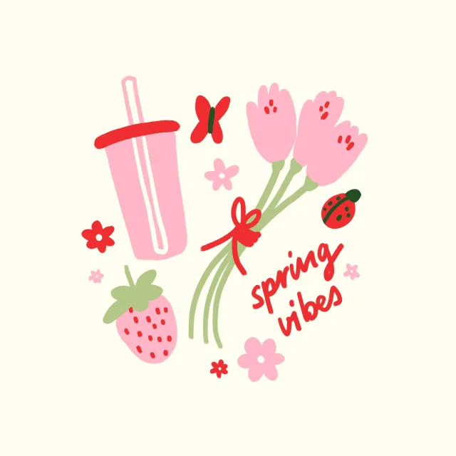 Tischset Spring vibes